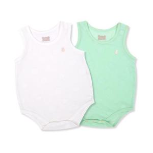 [오가닉맘]오가닉맘 화이트그린도트런닝바디수트세트(MJSLQS14)