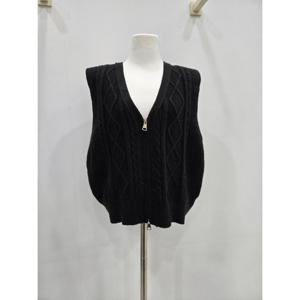 [나인스텝]지퍼꽈배기조끼  N25NW5413BK_JJ