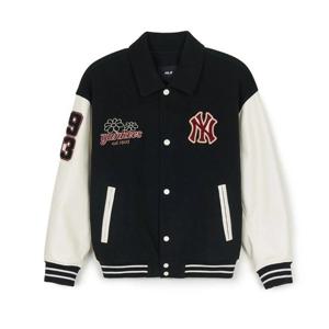 MLB 공용 울 팝 카라 바시티자켓 A5 3AJPV1446 50BKS