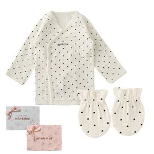 M밍크뮤D 25FW (BK)쁘띠하트JQD배내저고리 손싸개세트 출산 (35A70000049)