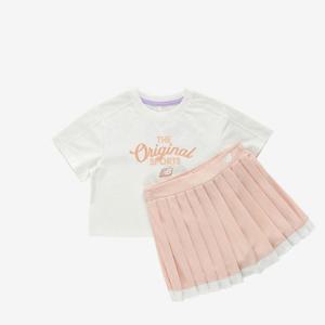 뉴발란스키즈트레이닝세트 HQK NK9YE2806G-10 NBgC Life 반팔 크롭 플리츠스커트 세트