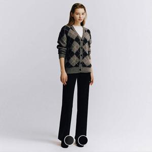 [지오다노] 여성 슬림 스트레이트핏 풀밴딩 기모 팬츠 414925