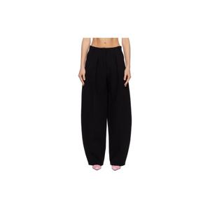 25 FW 쟈크뮈스 여성 블랙 라 크루아제르 더 오발로 슬랙스 252553F087005