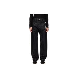 25 FW 메종미하라야스히로 남성 블랙   블루 프론트 코팅 데님 진 252551M186005