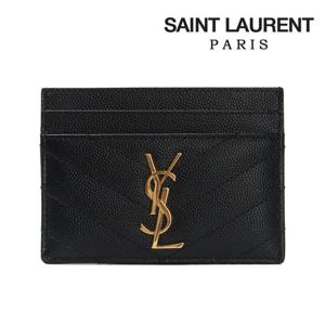 [생로랑]생로랑 카드지갑 카산드라 마틀라세 블랙 금장 423291-B