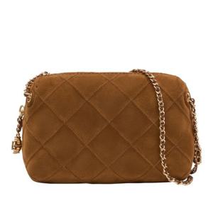 토리버치 플레밍 퀼티드 스웨이드 크로스백 178180 200 CHICORY