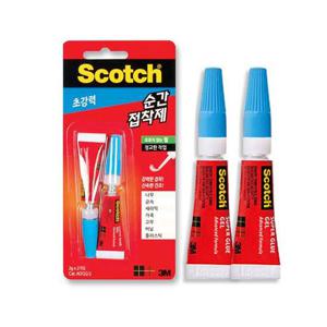 3M 스카치 순간접착제 초강력 젤형 2g 2개입 AD122-2 3M 스카치 강력고정 임시고정 스프레이접착제 접착제 스카치접착제 순간접착제