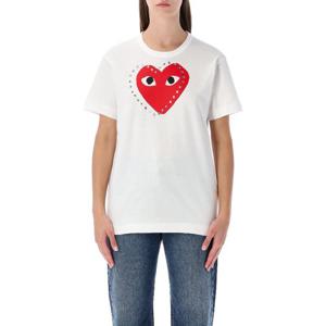 꼼데가르송 스터드 레드 하트 크루넥 티셔츠 AXT80305 1