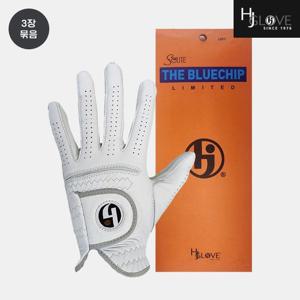 [3장패키지]Hj glove 더 블루칩 양피 골프장갑[남성용][왼손]