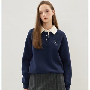 [올리브데올리브] 메종드 로고자수 배색카라 스웻셔츠 OE5WEA940