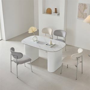 오르다 라운드 고급우레탄도장 템바보드 1400세라믹식탁테이블 4인용