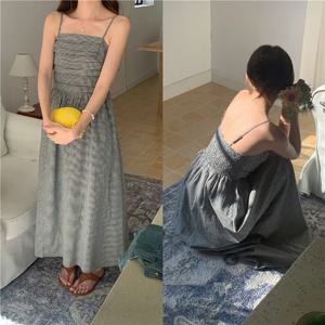 비욘드라이프 밴딩 스퀘어넥 나시 롱 원피스 1002545