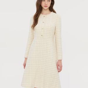 질스튜어트뉴욕   25FW  패턴 아크릴혼방 트위드원피스 JSDR5D310IV