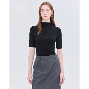 질스튜어트 뉴욕 여성 25SS 백화점BEST품절임박 인기상품 리오더 블랙 멜란지 5부소매티셔츠 JSTS5B220BK