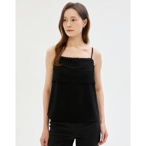 질스튜어트 뉴욕 여성 25SS 블랙 레이스장식 민소매블라우스 JSBL5B620BK