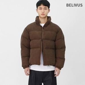 빌리버스 남성 캐주얼 하이넥 웰론패딩 코듀로이 숏패딩 BRAT122