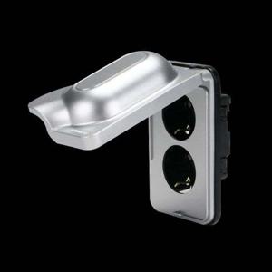 [오너클랜]인기상품 매입콘센트(아루) 2구 방우형 세로(실버) [W