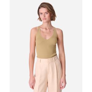 바네사브루노 25SS 시즌오프 품절임박 카키 골지 니트 뷔스티에 VISW5E210K2