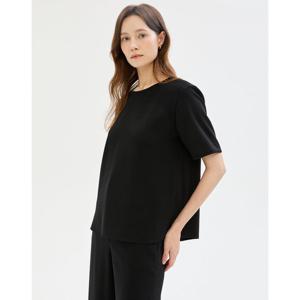 질스튜어트 뉴욕 여성 25SS 블랙 단색 반팔블라우스 JSBL5B590BK