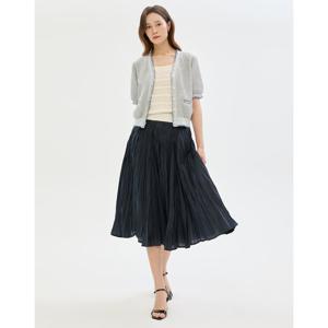 질스튜어트 뉴욕 여성 25SS 백화점BEST네이비 셔링장식 플레어스커트 JSSK5B510N5