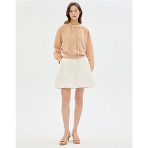 질스튜어트 뉴욕 여성 25SS 베이지 짜임 코튼혼방 후드가디건 JSSW5B250I2