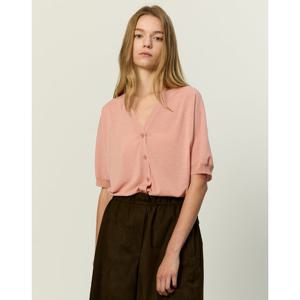 아떼 바네사브루노 여성 25FW 라이트핑크 울혼방 5부 가디건 VLSW5C361P1