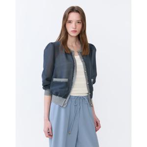 질스튜어트 뉴욕 여성 25SS 백화점BEST시즌오프 그레이 글리터장식 긴팔블라우스 JSBL5B320G3