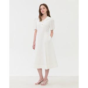 질스튜어트 뉴욕 여성 25SS 시즌오프 화이트 절개장식 레이온혼방 원피스 JSDR5B420WT