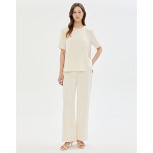 질스튜어트 뉴욕 여성 25SS 아이보리 단색 밴딩팬츠 JSPA5B590IV