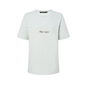 질스튜어트 뉴욕 여성 25SS 시즌오프 그린 자수 코튼 반팔티셔츠 JSTS5B300E1