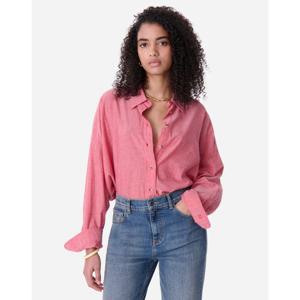 바네사브루노 25SS 라이트와인 면 투톤 긴팔 블라우스 VIBL5E114D1