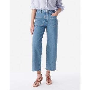 바네사브루노 25SS 시즌오프 라이트블루 면혼방 포켓 데님 팬츠 VIPA5E108B1