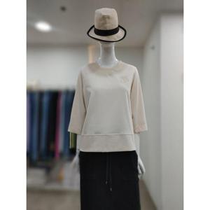 SI 세이브존04 절개라인 7부 루즈핏 티셔츠 SJI1128050BEL