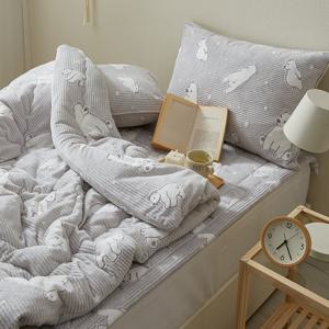 아토앤알로 윈터베어 착번 극세사 옥수수솜 항균 차렵이불베개세트 S/SS