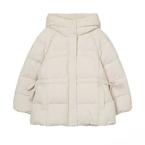 [올리브데올리브]후드넥 스트링리본 덕다운하프패딩(OP5WMA63-DG-EL)