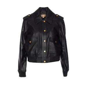 25FW 마이클코어스 블랙 레더 Moto 자켓 MT520IQFAF001