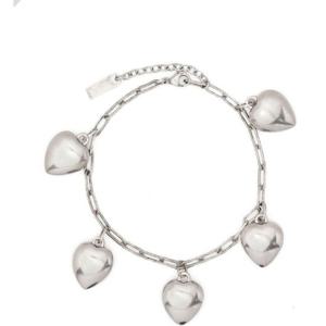 생로랑 실버 체인 하트 참스 팔찌 687483Y1500 8142