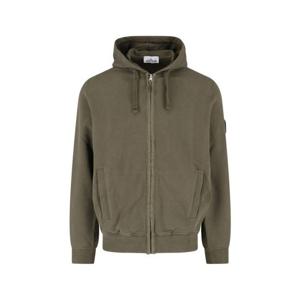 25 FW 스톤 아일랜드 컴패스 패치 지퍼업 후드 티셔츠 자켓 그린 K2S156100067S0A20