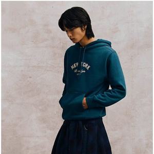 [지오다노]맨즈 기모 프린트 후드 티셔츠 024933