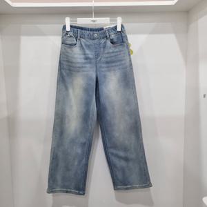 [행텐주니어]밴딩 기모 세미 와이드핏 청바지14490-155-801-10