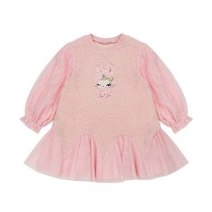 프렌치캣8 핑크 뽀글이 샤 원피스 (Q55DBO050P4)