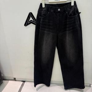 에어워크주니어_Ready4 next CB01 와이드 워싱 기모 블랙 데님팬츠 R258B3131A