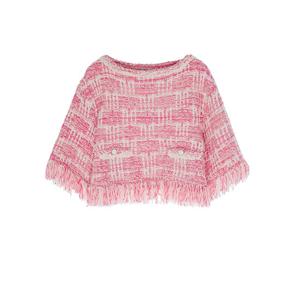 [엘러브] 샤넬 24P 믹스드파이버 코튼 풀오버 36 핑크/에크루 5ET1912