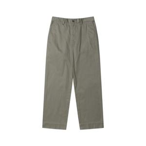 [커스텀멜로우]카키 스트레이트 핏 코튼 팬츠 C9PAW24732KHX