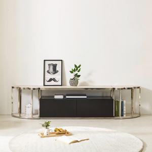 스코나 누벨로 서랍 포세린 통세라믹 스텐 스틸 2200 거실장 TV장