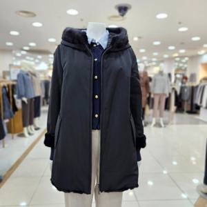 [아르테]반후드 밍크하프코트 DRDCRH470_DG