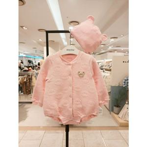 [압소바] (핑크)(출산백일돌선물)튜핑 코튼모달 바디슈트(모자) (A27106201)