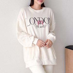 나야홍 / 아이우먼 런던레터링박시맨투맨 LIV276M510 빅사이즈