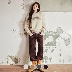 [지오다노]여성 와이드핏 기모 코듀로이 팬츠 415966/05415966