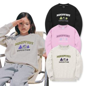 디스커버리 키즈 [택가 69,000원] DKMT71046 아웃도어 전판 로고 그래픽 기모 맨투맨